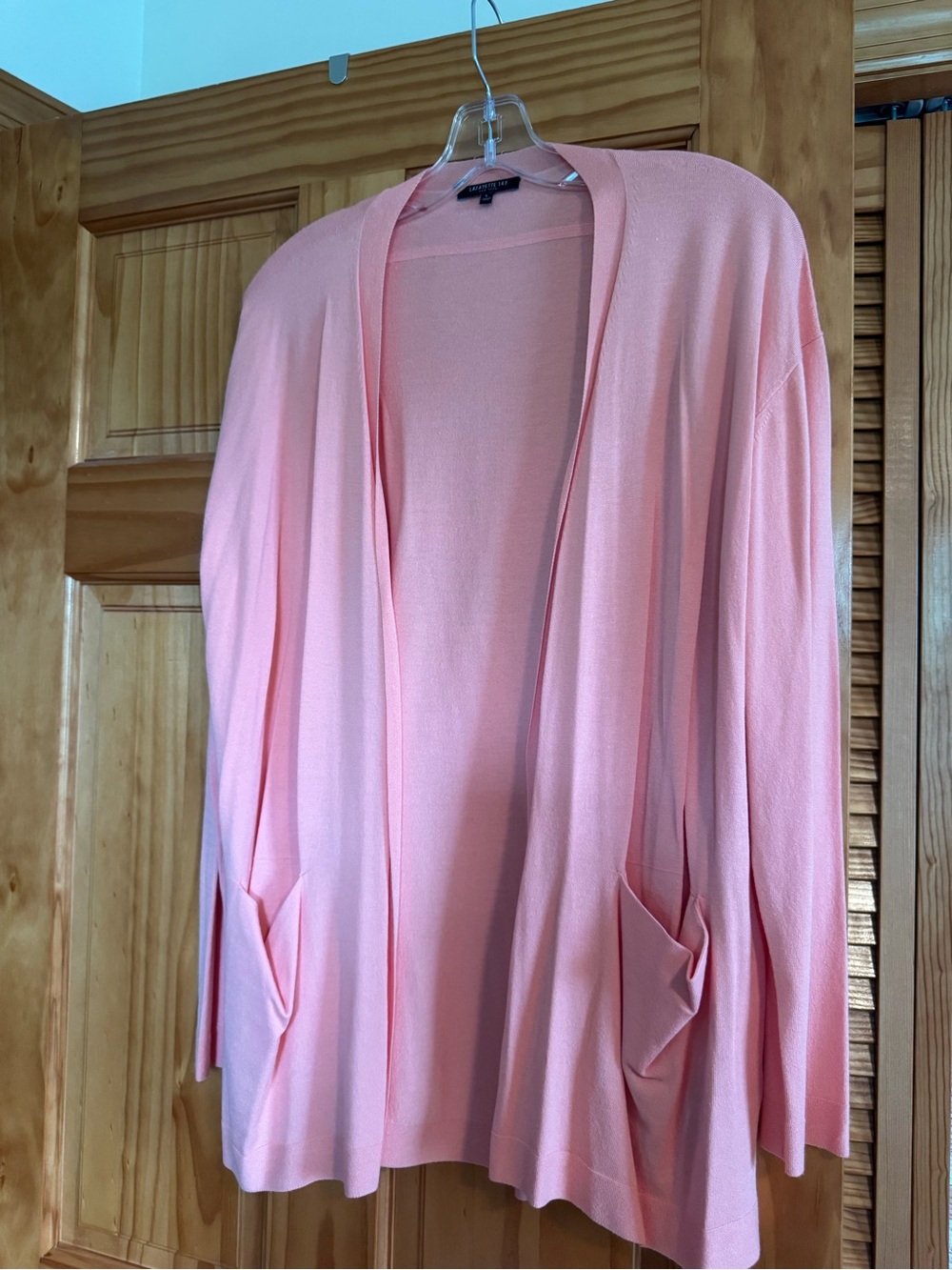 Light peach colored Open-Front Cardigan Sweater - Women